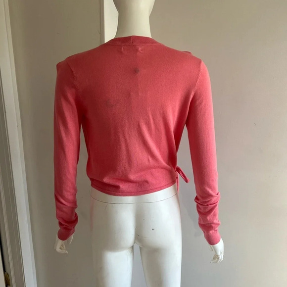 Revolve Lovers + Friends Sweater Womens Sz Small Pink Wrap Cardigan Long Sleeve - Picture 4 of 8
